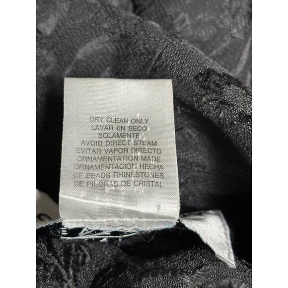 St. Anthony Evening Blazer Jacket Womens Size 16W Black Floral One Button Casual - Picture 4 of 6